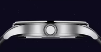 Montre mécanique en acier pour homme, design d'usine et personnalisation par lots, similaire aux modèles haut de gamme GMT, phase soleil-lune et tourbillon, pour marque privée