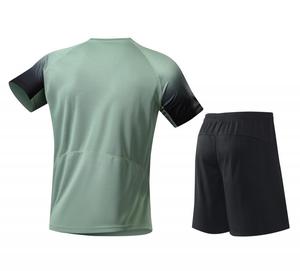 Quick Drying Summer Men Sports <strong>Skin</strong> Friendly Running Set <strong>Short</strong> Sleeve t Shirts <strong>Shorts</strong> 2 Pieces Round Neck Workout GymTracksuit - Product Image 6