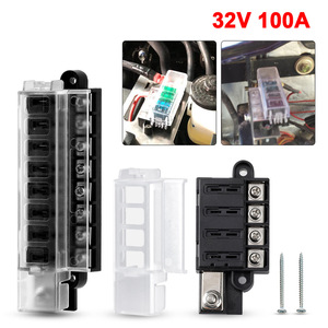 Boîte à fusibles de voiture 1 entrée 4 sorties 1 entrée 8 sorties 32V 100A, coque ABS, protection de circuit automobile - Product Image 4