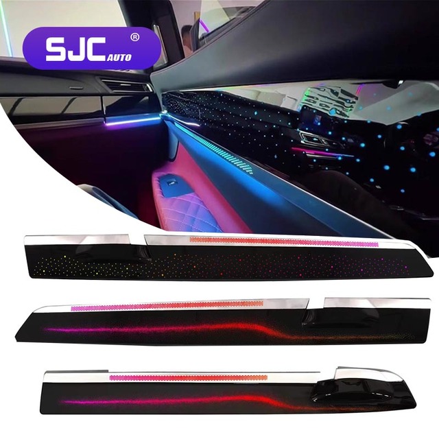 SJC Upgraded 64 Color Symphonic Dynamic Rainbow Car Ambient Light for BMW 7 Series F02 2009-2015 Light bar Interior Modification
