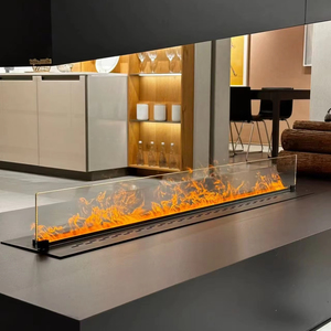 Chimenea de decoración LED moderna con llama de control remoto, tira de luz de decoración eléctrica para interiores y exteriores - Product Image 1