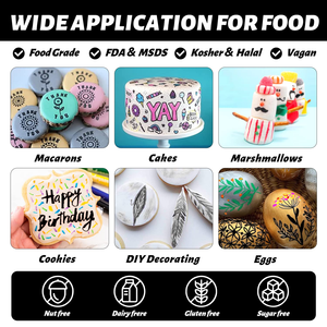 <span class=keywords><strong>Rotuladores</strong></span> <span class=keywords><strong>comestibles</strong></span> negros para decoración de galletas Bolígrafos <span class=keywords><strong>comestibles</strong></span> de punta extra fina de doble cara para decoración de hornear - Product Image 3