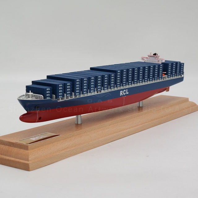 Customizable 35cm RCL Plastic Craftsman High Quality Ship ModelBusiness Gift Plastic Crafts Container Ship Model