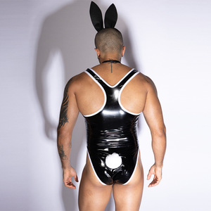 Lencería Masculina de Cuero PU de Alta Calidad al por Mayor, Atuendo de <span class=keywords><strong>Club</strong></span>, Disfraz de Conejita <span class=keywords><strong>para</strong></span> Juegos de Rol, Ropa Interior Sexy Gay <span class=keywords><strong>para</strong></span> Hombres - Product Image 3