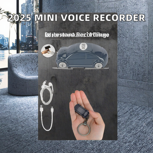 New Arrival 2025 Mini 19H Continuous <b>Recording</b> Car Type Voice Recorder 8GB 192KBPS WAV USB Metal Digital - Product Image 2