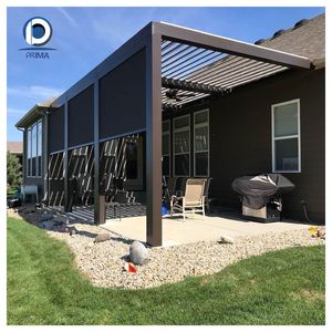 Pérgola de Aluminio para Exteriores con Estructura con Recubrimiento en Polvo, Cubierta para Patio, Techo Fácil de Montar, Gazebo para Terraza - Product Image 2