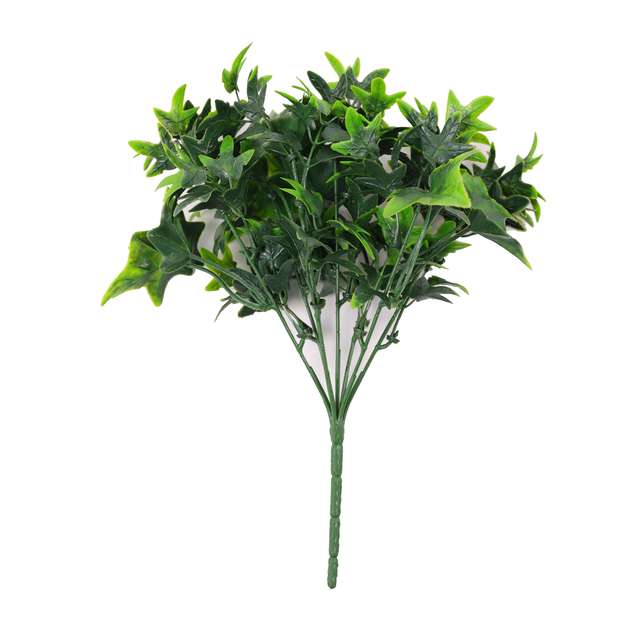 7 Branches Green Grass Flowers Shrubs Artificial PE Material UV Resistant Eco-Friendly Waterproof for Home Garden Landscaper