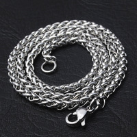 3mm/4mm/5mm/6mm Collier en acier inoxydable pour bricolage Quille Twist Snake Chain Accessoires Titanium Flower Basket Chain Domineer Necklace gift