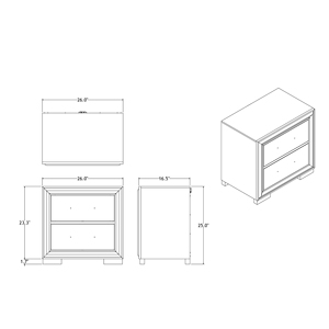 โต๊ะข้างเตียงไม้จริงสไตล์โมเดิร์นสุดหรู - Product Image 6