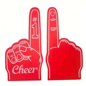 Fabricant OEM, logo personnalisé, éventails à pompons légers de haute qualité 46x23CM en mousse EVA pour cheerleading, promotion de fête - Product Image 1