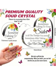 1 पीसी, बहन क्रिसमस जन्मदिन उपहार दिल स्मारक कभी-कभी आपके साथ बात करना सभी चिकित्सा है जो आपको टेबल की आवश्यकता है - Product Image 2