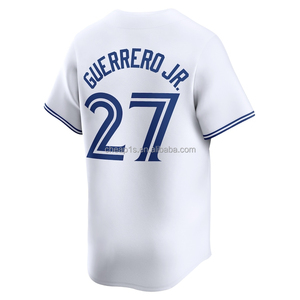 Vente en gros de maillots de baseball américains brodés pour hommes, Toronto Blue Jay # 27 Vladimir Guerrero Jr. # 4 Tenues de softball George Springer - Product Image 2