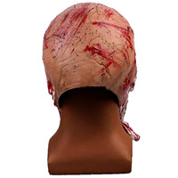 Masque en latex de tête de zombie diabolique effrayant, costume de cosplay d'Halloween pour adultes, accessoires de fête de carnaval