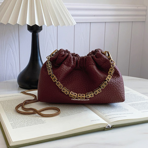 Bolso de Hombro <span class=keywords><strong>con</strong></span> Cadena, Estilo Coreano, Plisado, Texturizado, Tipo Nube, Simple, Moderno, Casual, de Poliéster, Primavera 2026 - Product Image 3