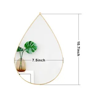 공장 재고 도매 눈물 골드 에지 HD 미러 간단한 체인 장식 거울 Diy 세트