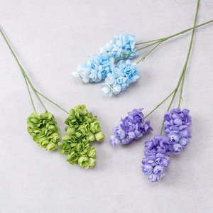 Arreglo de Flores Artificiales de Jacinto de Uva de Alta Calidad con 3 Cabezas para Balcón, Centro de Mesa Estilo Instagram, Ramo de Flores Falsas - Product Image 2