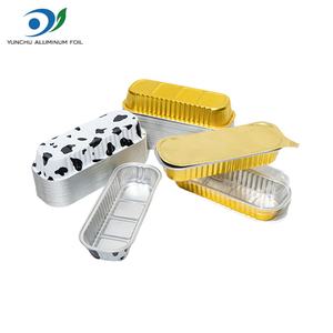 Mini molde para pan desechable dorado <span class=keywords><strong>de</strong></span> 200ml/6,8 oz, contenedor para hornear <span class=keywords><strong>de</strong></span> papel <span class=keywords><strong>de</strong></span> aluminio rectangular <span class=keywords><strong>de</strong></span> pared lisa - Product Image 4