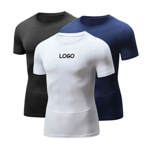 Camisetas deportivas con Logo personalizado para hombre, camisas 90% de poliéster y 10% de LICRA para gimnasio, elastán, atléticas, tiburones - Product Image 2