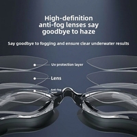Lunettes de natation 369 JW-YY49 pour adultes, myopes, haute définition, anti-buée, étanches, avec lentilles en polycarbonate électro-plaqué