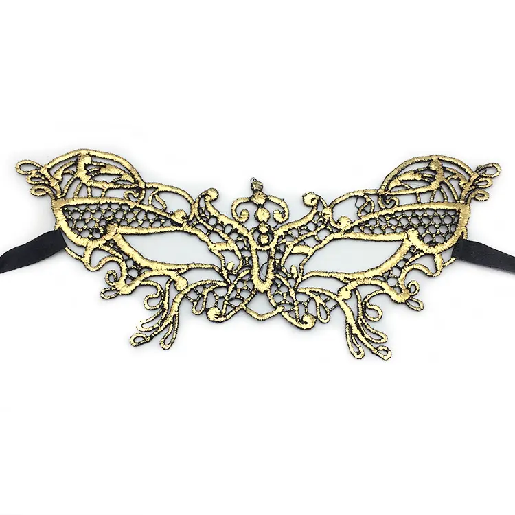 Wholesale Factory Women Golden Sexy Lace Eye Party Masks for Masquerade Venetian Carnival Prom Party Masks