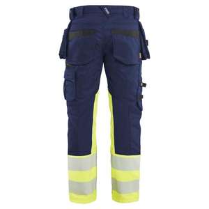 BLAKLADER - 113011498933D96 Hi-vis <b>Trousers</b> <b>Stretch</b> <b>Navy</b> blue/yellow - EAN 7330509949405 HI-VIS WORKWEAR - Product Image 3