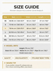 En Stock Nouvelle Collection 2026 <span class=keywords><strong>Combinaison</strong></span> Sexy de Soirée pour Femme, à Paillettes, Effet Push-up, en Similicuir, Coupe Ajustée, Style Corset, Une Pièce - Product Image 6