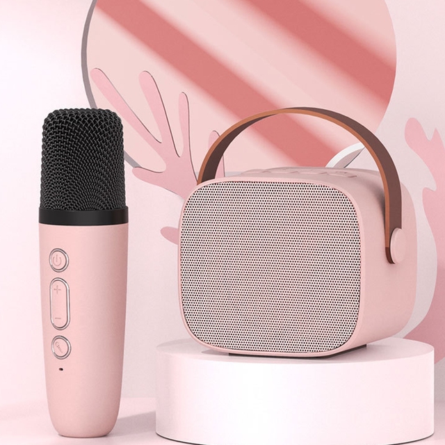 New Hot Karaoke Wireless Microphone Speaker with Battery Powered Plastic Design Portable for and Built-in Microphone