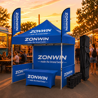 Tente de promotion personnalisée avec logo, gazebo rose en alliage d'aluminium Oxford pour événements extérieurs, expositions, sports – Efficace