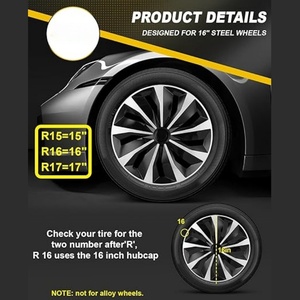 Enjoliveurs de roue universels <span class=keywords><strong>14</strong></span> <span class=keywords><strong>pouces</strong></span> (lot de 4) pour Toyota Camry, Nissan, Mazda - Product Image 2