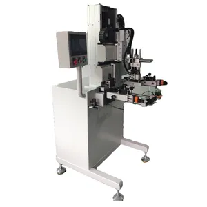 Machine de sérigraphie semi-automatique Pour bouteilles polygonales Bonne qualité Matériel de sérigraphie servo en forme