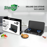 Réchaud double de table Aofeng à allumage électronique, en acier inoxydable, pour extérieur, vente en gros, transfrontalier, à gaz liquéfié