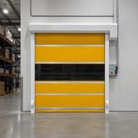 Puerta Enrollable de PVC de Alta Velocidad Minimalista para Interiores, con Acabado y Serigrafía