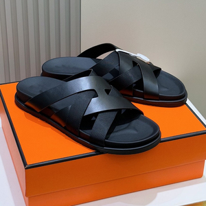 Sandalias de Playa de Lujo para Hombre, de Cuero Genuino Premium, Cómodas, con Punta Abierta, de Moda, para Verano, Playa y Piscina - Product Image 1