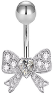 Xinfocus Piercing de Nombril Cœur en Acier Inoxydable, Bijou Corporel Tendance pour Femmes et Hommes