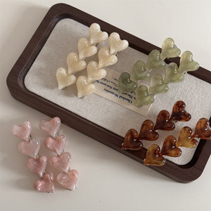 Kinling OEM Thiết kế trang trí dễ thương xách tay nhựa kem tốt hình trái tim Alligator tóc <span class=keywords><strong>Clip</strong></span> - Product Image 3