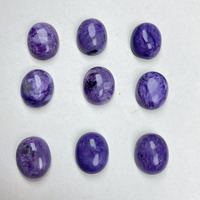 En gros Charoïte naturelle taille ovale, cabochon ovale facetté, pierre précieuse artisanale pour bague DIY, CABS& CUTTING gemstone