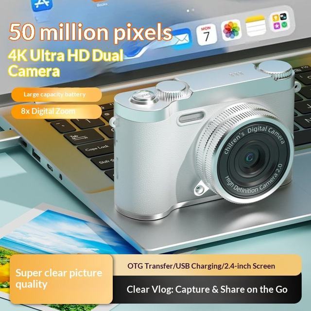 Children Student Travel Vintique Digital Camera Mini Portable Kids Digital Camera for Video and Photography H6