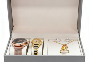 Caja de Regalo para Joyería y Relojes, Autoarmable, de Cartón Gris, con Forro de Esponja, Cierre Magnético, Logotipo Personalizado, Laminado Mate, Venta al Por Mayor - Product Image 2