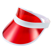 Pare-soleil de qualité laser en plastique de protection UV Chapeau adulte transparent Tornasol Protect Pvc Beach Pare-soleil Cap