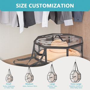 Hat Storage Organizer <b>Wardrobe</b> Bedroom Travel Decor with <b>Shoe</b> Rack Country Style PP Material Durable Rolling Design - Product Image 4