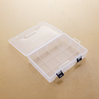Boîte de rangement empilable à 2 niveaux avec 8 compartiments, boîte organisatrice en plastique pour les arts et l'artisanat