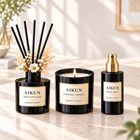 AIKUN Direct Source Factory Custom Engraved Luxury Gift Box Long Lasting Reed Diffuser Set for Seasonal Gifts