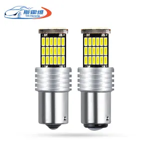 T15 T20 1156 BA15S P21W W16W 45 SMD 4014 LED CANBUS 无错误车尾灯泡刹车灯备份反向灯白色黄色 12V