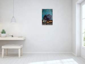 Poster in Metallo Vintage 'Black Lab Decor' con Cane Nero, Caffè Tostatura Scura, Regalo per Amanti dei Cani Labrador Retriever - Product Image 6
