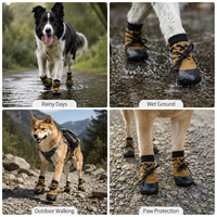 Chaussettes pour chien chaudes, imperméables, antidérapantes, à double couche, avec semelle à pois en caoutchouc, douces, respirantes, pour la marche en intérieur, soin des pattes, chaussettes personnalisées imprimées