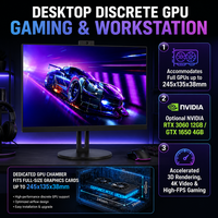 Ordinateur tout-en-un D4 27 pouces plat 1920x1080 avec caméra de confidentialité, double micro, 2K 4K RTX3060 12 Go DDR4 32 Go SSD Windows 11 PC AIO