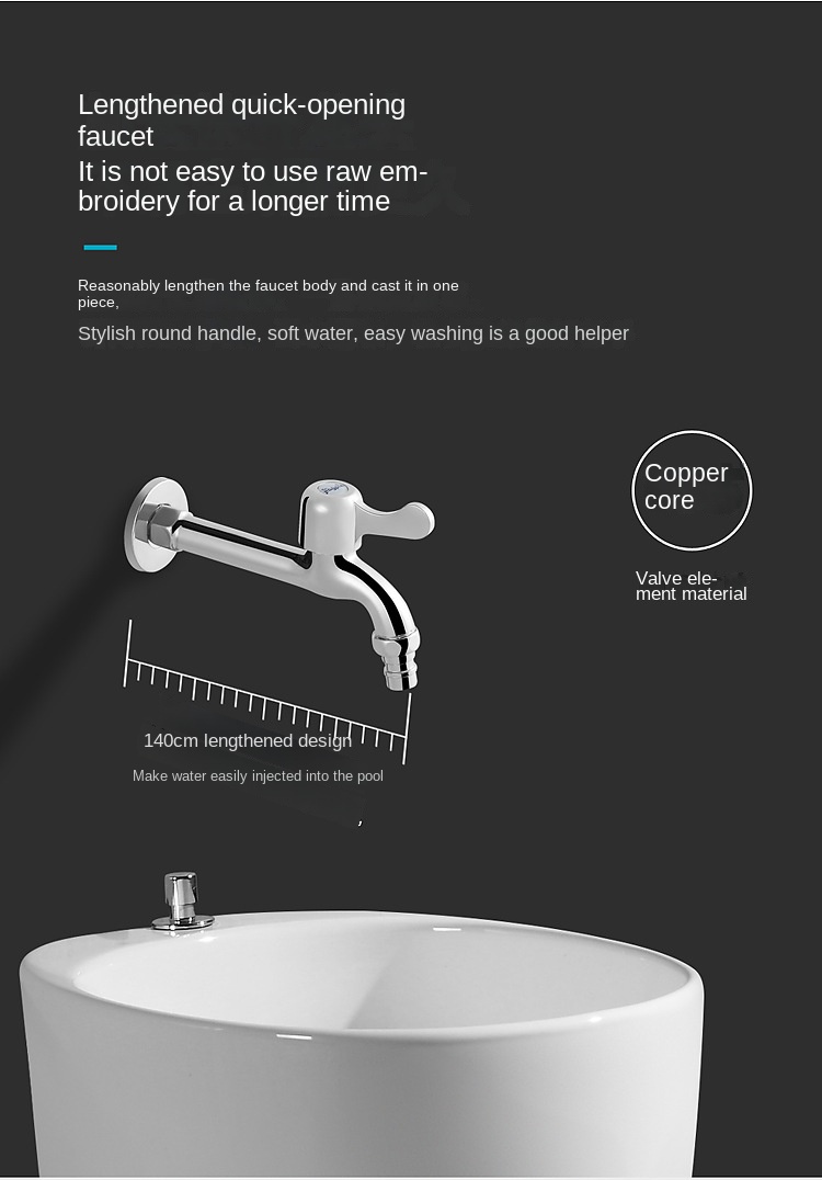 Bathroom factory personalized egg oval faucet ceramic mop sink mop sink