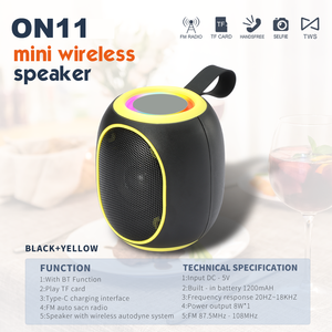 Altavoz inalámbrico MINIi Reproducir tarjeta USB/TF Salida de Potencia 8W Con función BT Conexión inalámbrica Con interfaz de carga tipo C - Product Image 3