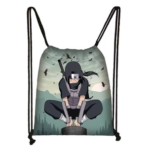 Sac à dos avec cordon de serrage 21 modèles <span class=keywords><strong>Kakashi</strong></span> Anime personnage de dessin animé Uchiha Itachi Double sac à bandoulière <span class=keywords><strong>Akatsuki</strong></span> Bundle Pocket - Product Image 1