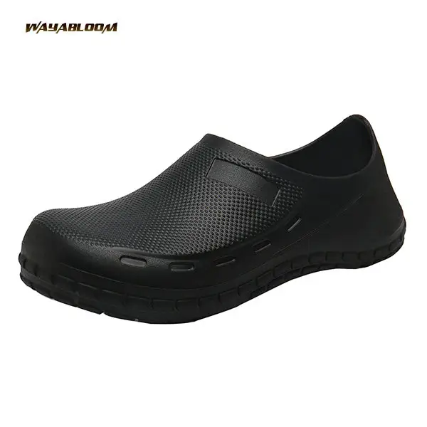 kitchen shoes oil proof and waterproof shoes for male chefs, a pair of men's shallow mouth hotel work shoes